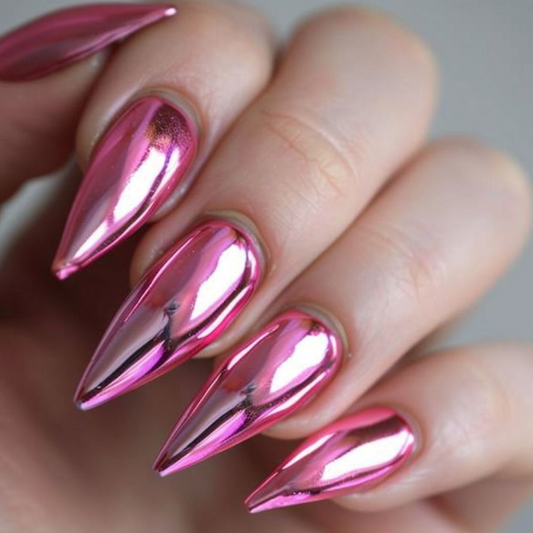 Pink Chrome Nails: The Fall Mani Trend That Took Us by Surprise