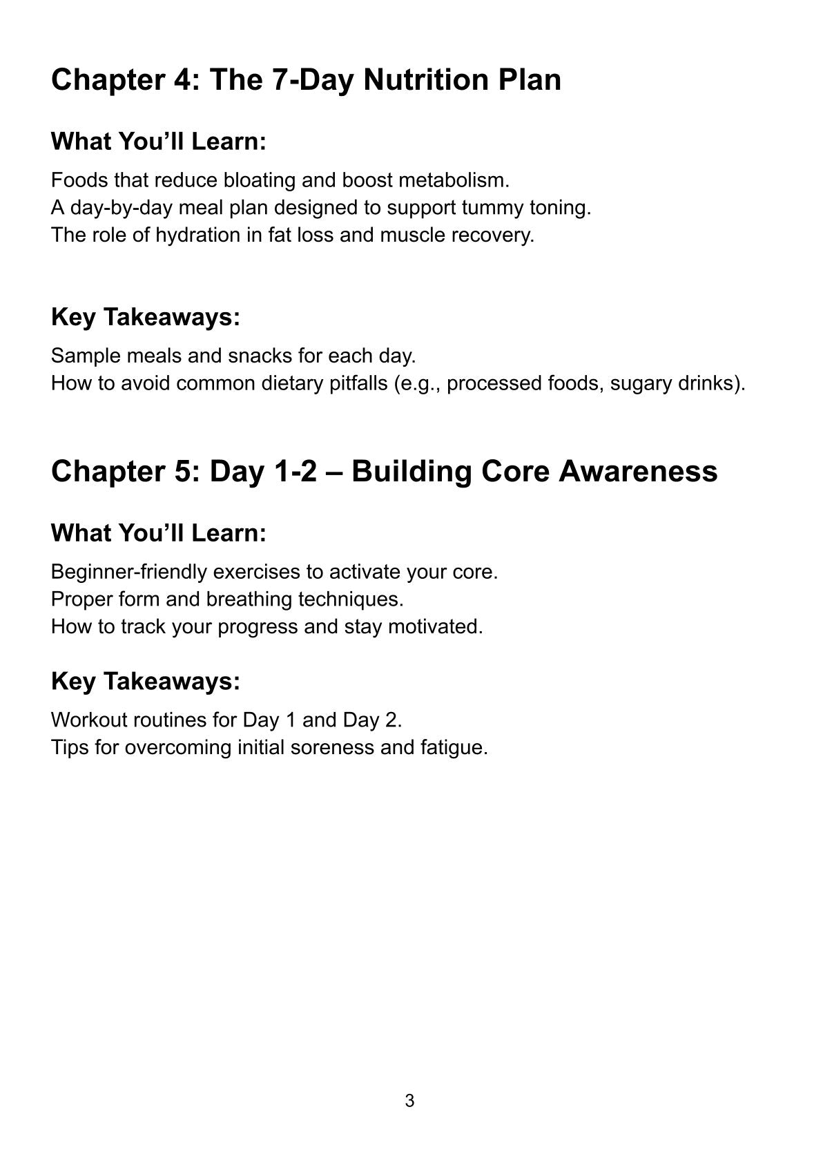 Kickstart Your Core: The 7-Day Tummy Toning Plan (Digital PDF)